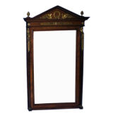 Large French 19th century mahogany Empire style mirror