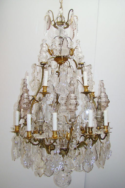 Important French 18th century Louis XV 26 light chandelier.