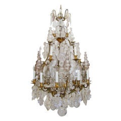 Important French 18th century Louis XV 26 light chandelier.
