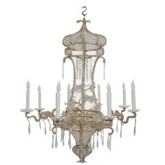 Fine Italian 8-light Crystal beaded chandelier