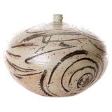 Large bulbous glazed ceramic vase by Ralph Baccera