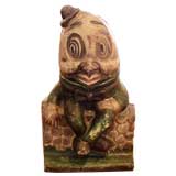 Vintage Large Painted Cast Iron Humpty Dumpty Bank