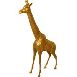 Vintage Solid Brass Giraffe