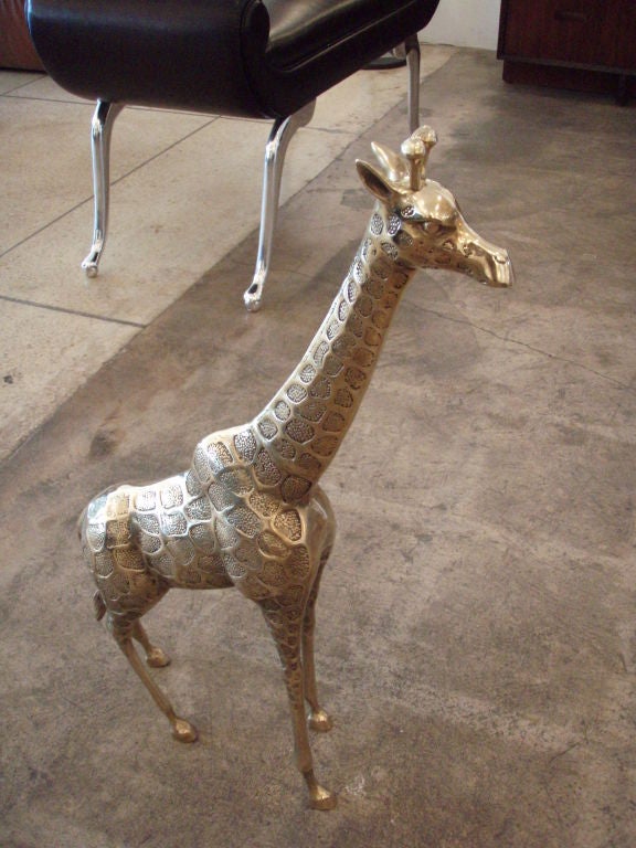 Vintage Solid Brass Giraffe