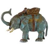 Antique Cast Iron Mechanical Elephant Bank