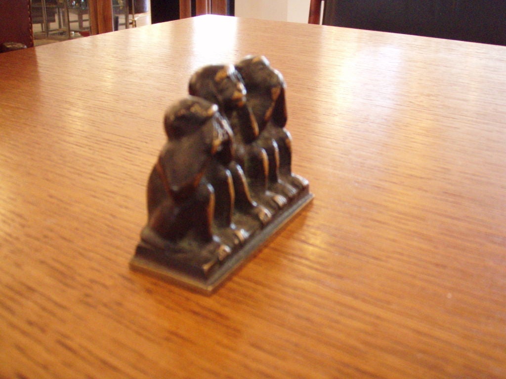 Solid Brass & Copper Three Wise Monkeys 2