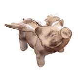 Cast Iron Flying Pig Bank