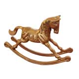 Vintage Solid Brass Rocking Horse