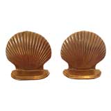 Pair of Brass Seashell Bookends