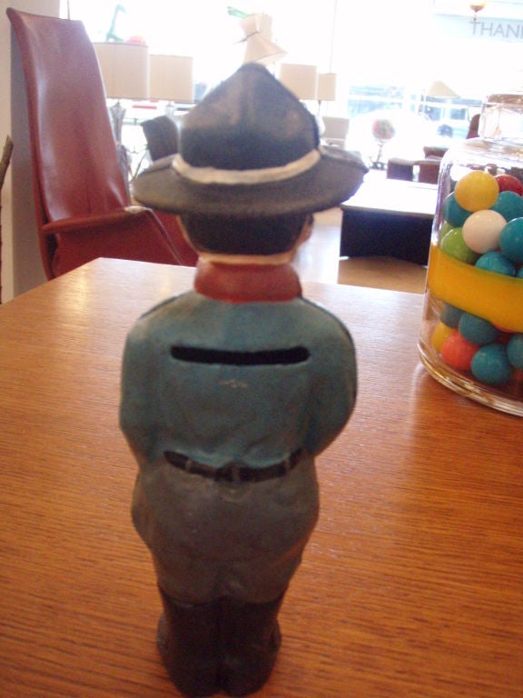 Mid-20th Century Cast Iron Boy Scout Bank