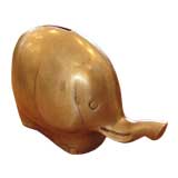 Brass Modern Elephant Bank