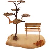 C. Jere Tree Style Sculpture With Marble Base
