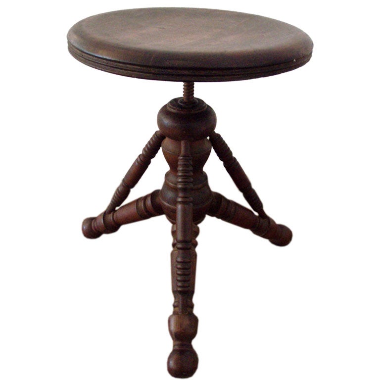 TONK Mahogany Piano Stool at 1stdibs