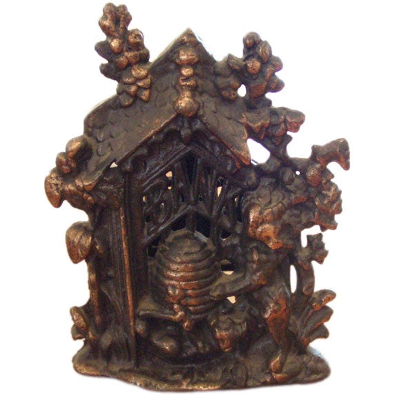 Cast Iron Bear & Beehive Bank