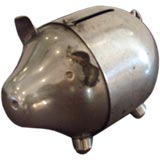 Vintage Napier Silver Pig Bank