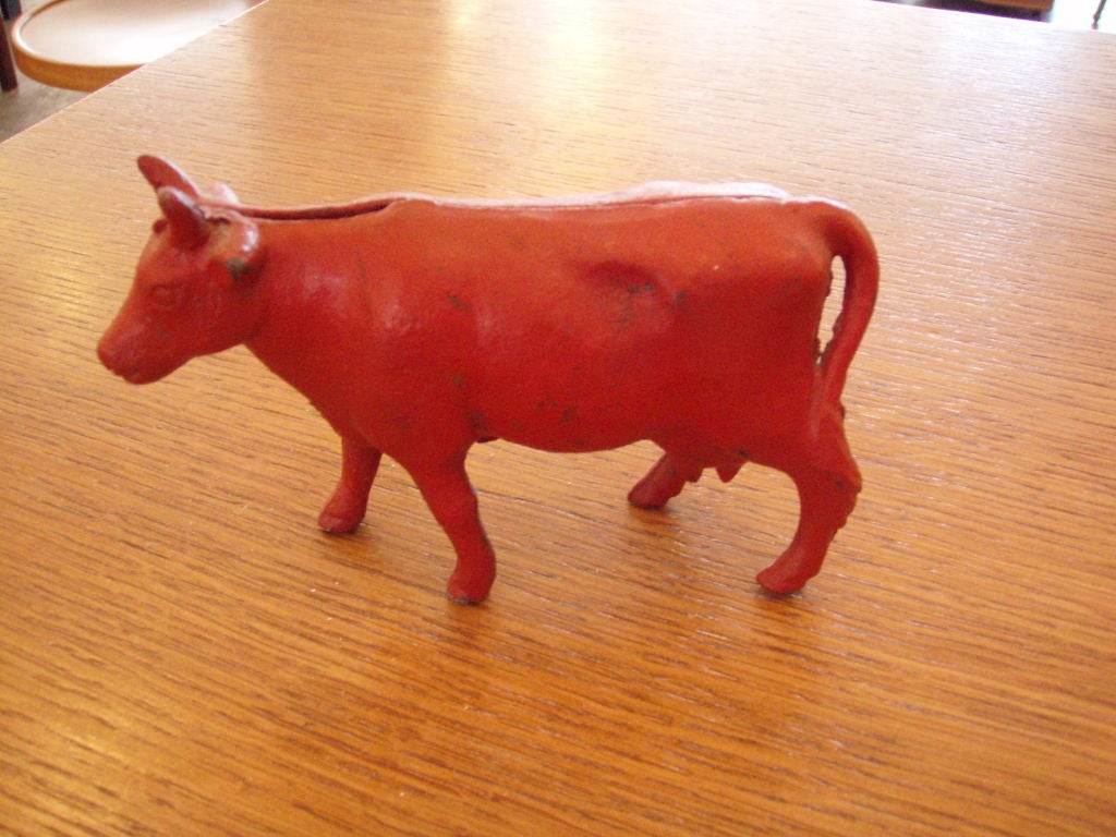 vintage cow piggy bank