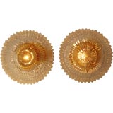 Pair of Italian Glass Sunburst Sconces