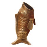 Brass Koa Fish Vase