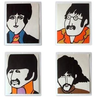 Set of 4 Framed Original Yellow Submarine Beatles Posters