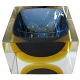 Seguso Sommerso Cube Dish