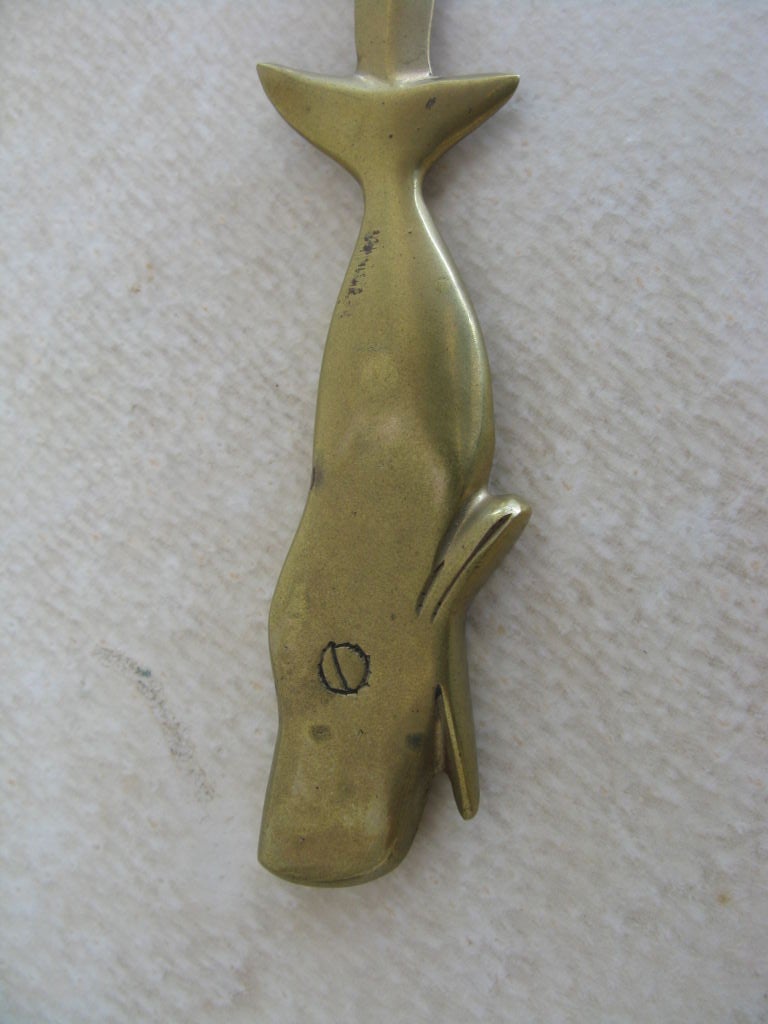 American Brass Whale Letter Opener
