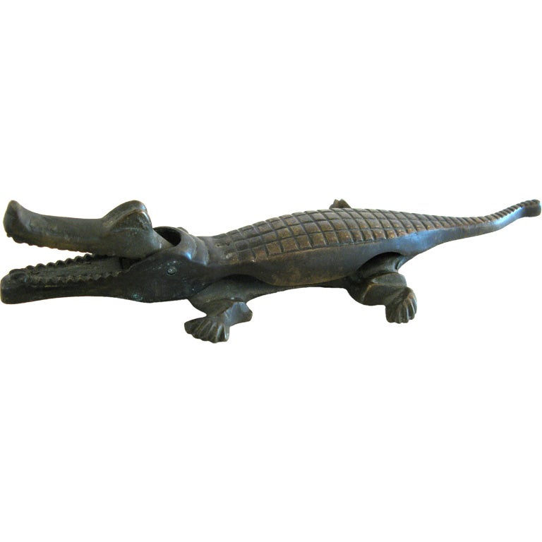 Brass Alligator Nut Cracker