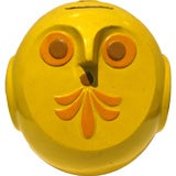 Vintage Yellow Ceramic Owl Bank