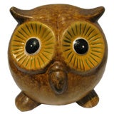 Earthenware Pottery Owl Figurine