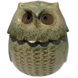 Earthenware Pottery Owl Bank