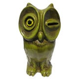 Olive Green Haeger Owl Bank