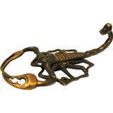 Vintage Brass Scorpion Hook