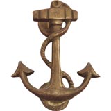 Vintage Solid Bronze Anchor Door Knocker