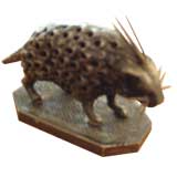 Antique Metal Porcupine Toothpick Holder