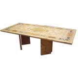 Decorated Italian Faux Marble Dining Table