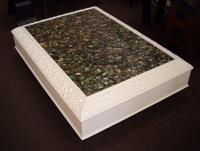 Abalone Shell Top Coffee Table at 1stDibs | seashell mosaic tile