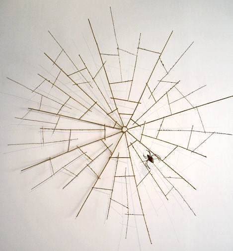 Massive Spider Web Wall Sculpture
