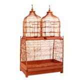 Large Painted Wicker Bird Cage from a Tony Duquette Interior