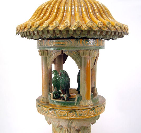 Large Glazed Ceramic Pagoda from a Tony Duquette Interior In Excellent Condition In Los Angeles, CA