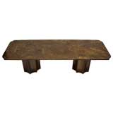 Rare Bronze Coffee Table by Philip and Kelvin LaVerne