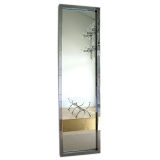 Polished Chrome "Cityscape" Wall Mirror by Paul Evans