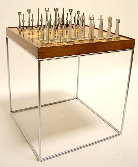 Wood Chess set with Chess Table