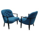 Edward Wormley for Dunbar  Upholstered Arm Chairs