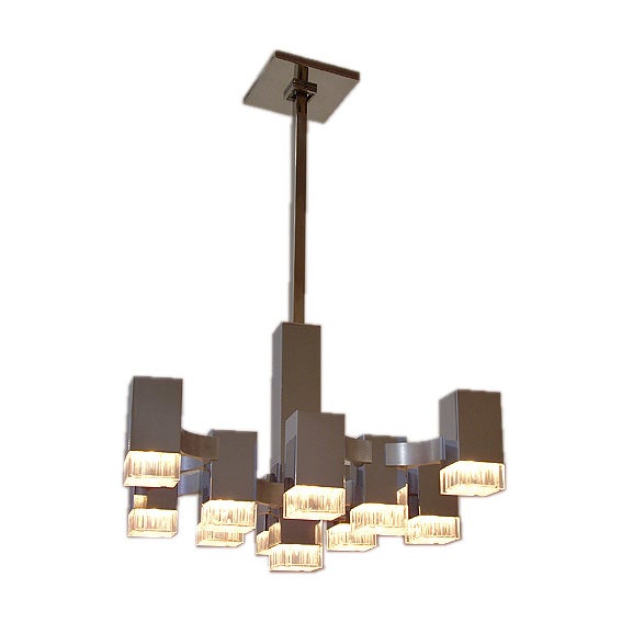 Lightolier "Cubic" Chandelier