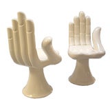 Pedro Friedeberg (b. 1937) Original Pair of White Hand Chairs