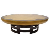 Gold Leaf and Lacquered Wood Coffee Table by Kittinger