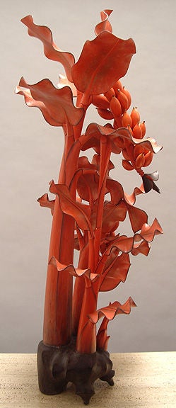 Balinese Carved Wood Banana Tree At 1stdibs Balinese Carved Wood Banana Tree In Excellent Condition For Los Angeles Ca