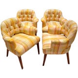 Four Upholstered Arm Chairs