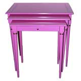 Pretty Pink Nesting Tables