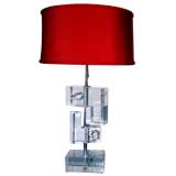 Constructivist Lucite Lamp