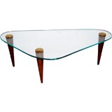 Gilbert Rohde Glass Top Cocktail Table